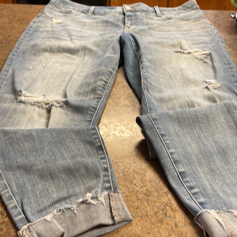 Maurice’s skinny jeans with stylish cuts